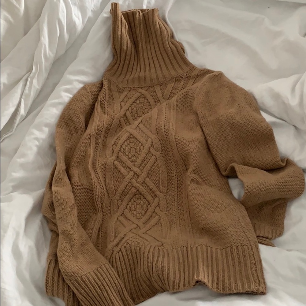 Jcrew XS camel turtleneck